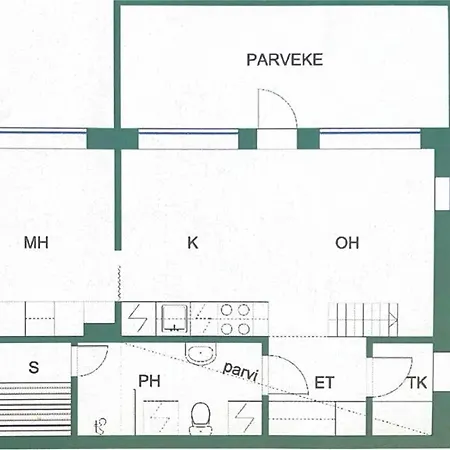 Ylaekerran Asunto Parvekkeella Ja Saunalla Ferienhaus *